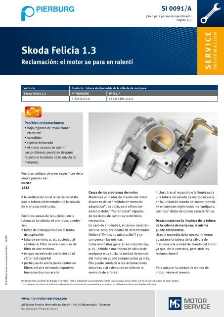 Skoda Felicia 1.3 - MS Motor Service