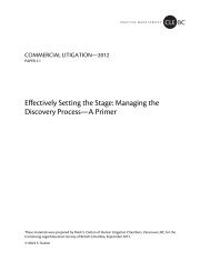 Effectively Setting the Stage: Managing the Discovery Process—A ...