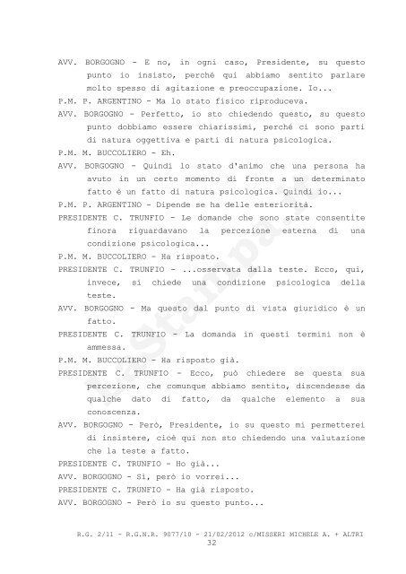 Tribunale di Taranto CORTE D'ASSISE DOTT.SSA C. TRUNFIO ...