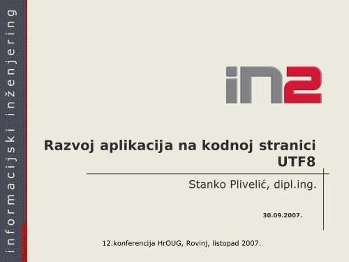 107_Plivelic Razvoj aplikacija na utf8.pdf - HrOUG