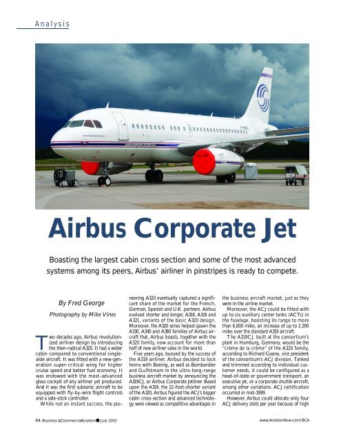 Analysis: Airbus Corporate Jet