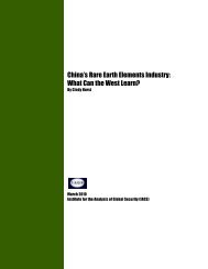 China's Rare Earth Elements Industry - Foreign Military Studies Office