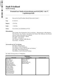 Protokoll zur Stadtvertretersitzung am 01.02.2012 - Stadt Friedland