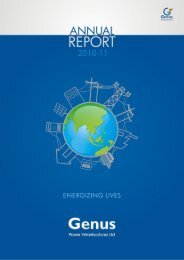 Annual Report (2010-11) - Genus Power Infrastructures Ltd