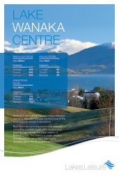 LAKE WANAKA CENTRE - Queenstown Events Centre