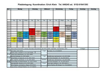 Erich Klein Tel. 649245 od. 0152-01641393 - SV Sigmaringen