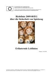 Richtlinie 2009/48/EG über die Sicherheit  von Spielzeug ...