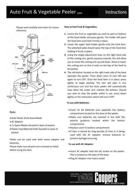 auto fruit peeler