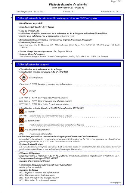 Safety data sheet - Micerium