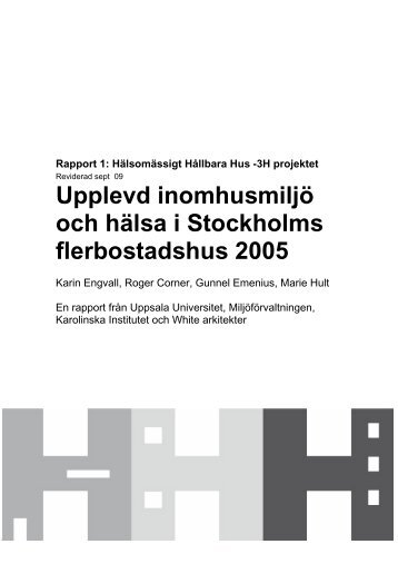 Rapport 1 frÃ¥n 3H projektet - Arbets- och miljÃ¶medicin | Uppsala