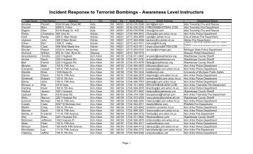 Incident Response to Terrorist Bombings ... - State of Michigan