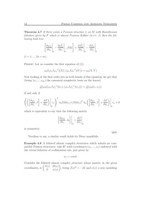 Poisson and Foliated Complex Structures - Paolo Caressa