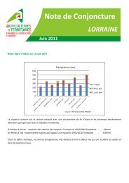 Note de Conjoncture - Chambre d'Agriculture