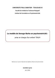 prise en charge d'un enfant TDA/H - Institut de Formation en ...