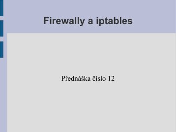 Paketové filtry - eAMOS