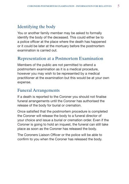 Coroner's Postmortem Examination - Northern Ireland Court Service ...