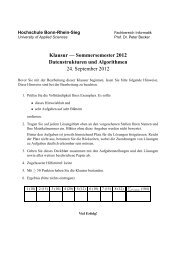 Klausur mit LÃ¶sung Sommersemester 2012 - Hochschule Bonn ...