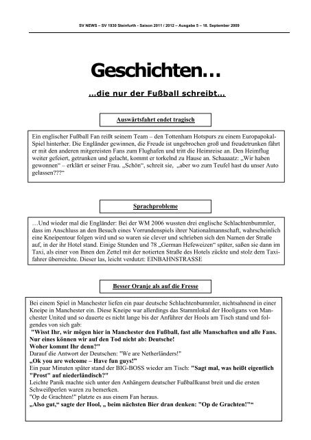 vereinszeitung - 5. Ausgabe[1].pdf - SV 1930 Steinfurth