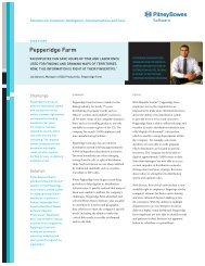 Pepperidge Farm case study - Pitney Bowes