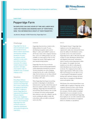 Pepperidge Farm case study - Pitney Bowes