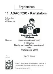13. ADAC/RSC - Kartslalom Ergebnisse - Welfenpokal