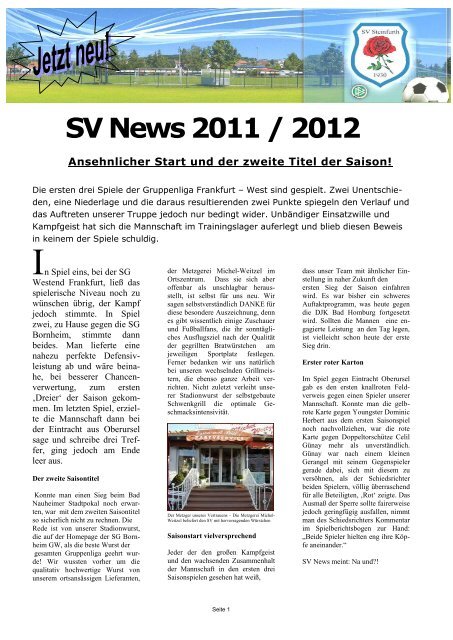 vereinszeitung - 2. Ausgabe.pdf - SV 1930 Steinfurth