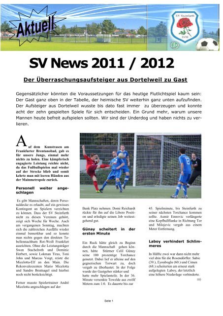 vereinszeitung - 6. Ausgabe neu.pdf - SV 1930 Steinfurth