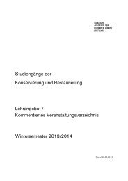Wintersemester 2013/2014 - Staatliche Akademie der Bildenden ...
