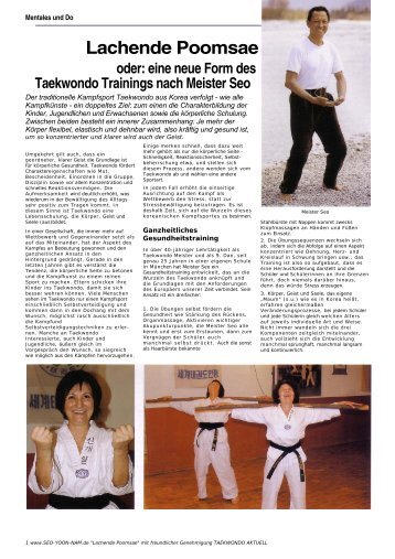 Lachende Poomsae - Seo-Yoon-Nam.de