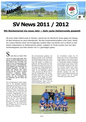 vereinszeitung - 8. Ausgabe.pdf - SV 1930 Steinfurth