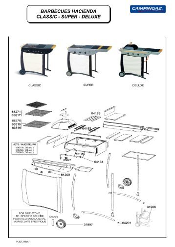 BARBECUES HACIENDA CLASSIC - SUPER - DELUXE - Campingaz