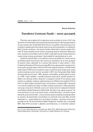 nowy początek - Narodowe Centrum Nauki