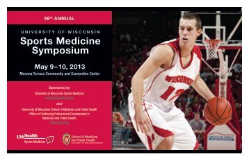 Sports Medicine Symposium (pdf) - UW Health