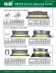 EMLED Series Spacing Guide - Mule Lighting