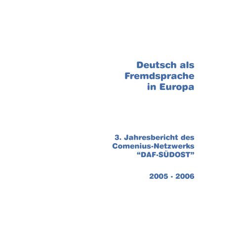 Deutsch als Fremdsprache in Europa - DaF Netzwerk