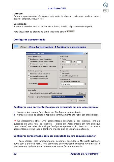 Apostila de PowerPoint - Instituto CSU