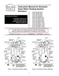 Instruction Manual for Domestic Solar Water Heating ... - Shop NOW!