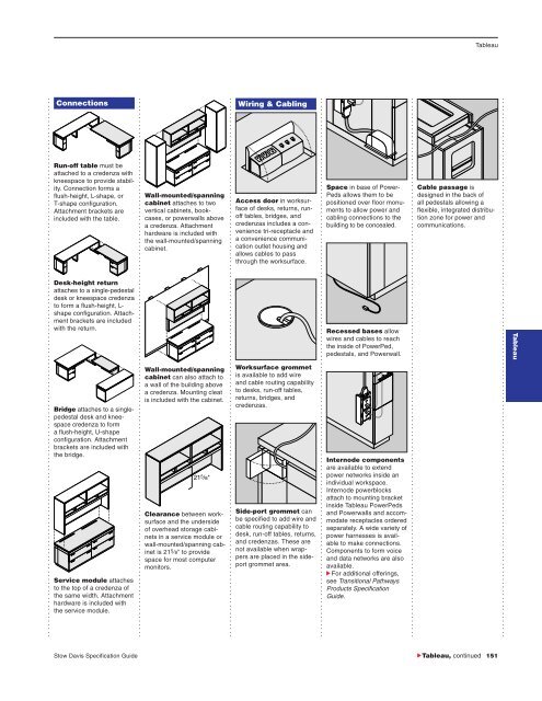 Stow Davis Specification Guide - OEC Business Interiors