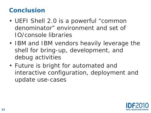 Beyond DOS: The UEFI Shell âa Modern Pre-boot Application ... - Intel