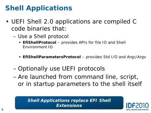 Beyond DOS: The UEFI Shell âa Modern Pre-boot Application ... - Intel