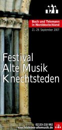 Programm als pdf-BroschÃ¼re - Festival - Alte Musik - Knechtsteden
