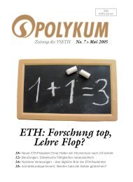 ETH: Forschung top, Lehre Flop? - VSETH - ETH ZÃ¼rich