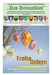 Amtsblatt der Verwaltungsgemeinschaft Kyffhäuser - Zur Homepage