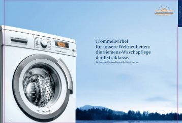 Trommelwirbel für unsere Weltneuheiten: die ... - Siemens Hausgeräte