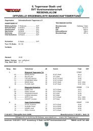 8. Tegernseer Stadt- und SVT Vereinsmeisterschaft ...