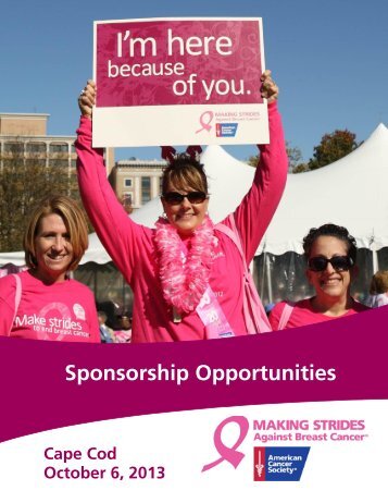 Sponsorship Opportunities - Making Strides Against Breast Cancer