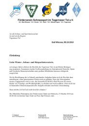 Förderverein Schneesport im Tegernseer Tal e.V. Einladung