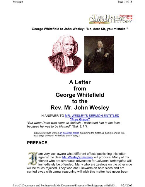 letter to john wesley.pdf - Shattering Denial
