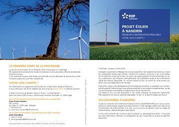 Projet éolien à nAnDrin - EDF Luminus