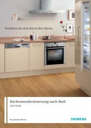 Küchenmodernisierung nach Maß. - Siemens Hausgeräte